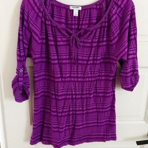 Purple long sleeved blouse